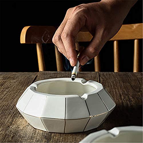 LJXLXY Decoración Manualidades Cenicero casero de cerámica Blanca Ceniza Barra de salón B.-B