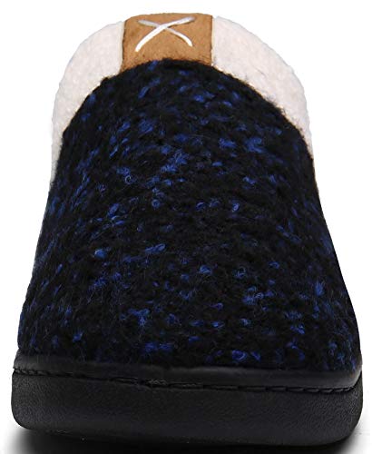 Mishansha Zapatillas de Estar en Casa Hombre Mujer, Zapatillas Casa Memory Foam para Invierno Otoño, Cómodas/Blanditas/Mulliditas y Calientes(Azul, 42/43)