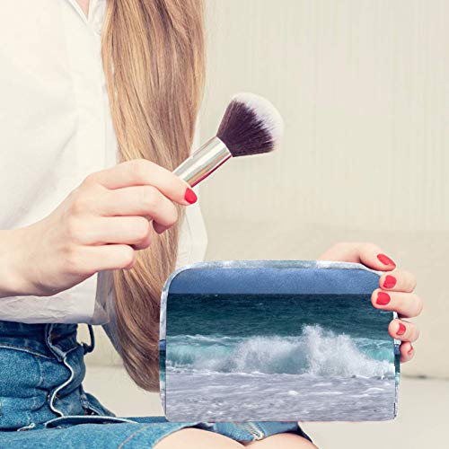 Neceser Organizador De Maquillaje Bolsas Cosméticas Pequeñas para Mujer Neceser De Viaje Neceser Estuche De Maquillaje Monedero Bolso Beach Wave Costa Sand Carboneras Almería