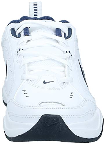 Nike Air Monarch IV, Zapatillas de Gimnasia Hombre, Blanco (White/Metallic Silver/Midnight Navy 102), 43 EU