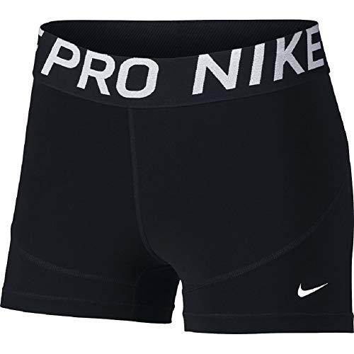 Nike Pro 3 - Pantalones cortos de entrenamiento para mujer blanco/negro XS