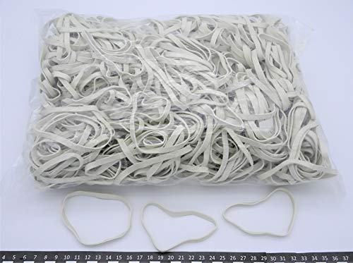 Progom - Gomas Elasticas - 100(ø64)mm x 5 mm - blanco - bolsa de 1kg