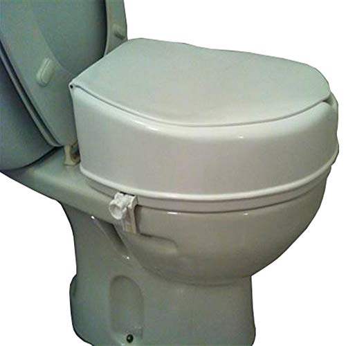 Queraltó Una - Elevador de inodoro con tapa |más higiénico y resistente| Alzador WC blanco