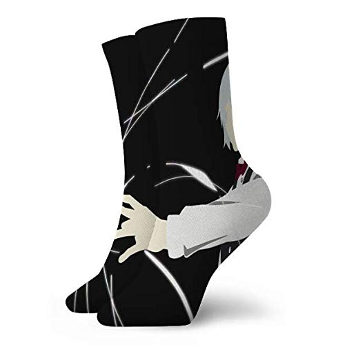 Rincvo Calcetines Deportivos para Hombre Anime Death Parade Decim para Hombre, calcetín de Entrenamiento Deportivo Informal con cojín