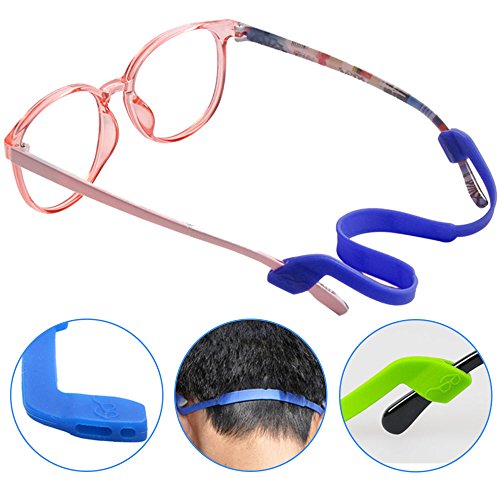 SENHAI.6 unidades de correas antideslizantes de silicona para gafas con 6 pares de ganchos de agarre a las orejas,para el deporte de niños y adultos. Colores negro, rojo, naranja, rosa, azul, verde