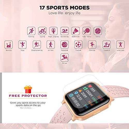 Smartwatch, Reloj Inteligente Mujer Impermeable IP68 con Pulsómetro, Cronómetros,Calorías,Monitor de Sueño,Podómetro Pulsera Actividad Inteligentes Smart Watch Hombre Reloj Deportivo para Android iOS