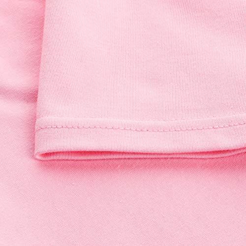 tanzmuster ® Pantalón corto de ballet para niña, de tejido de algodón suave, para ballet, color rosa, talla: 140/146