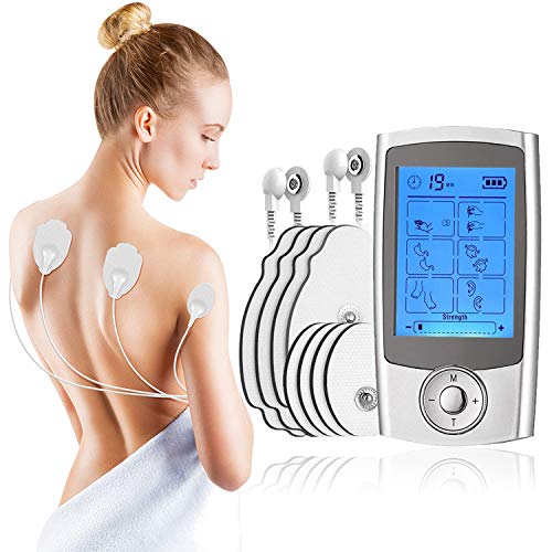 tens electroestimulador muscular electrodos estimulador muscular electroestimulador tens con 16 Modos 8 pads