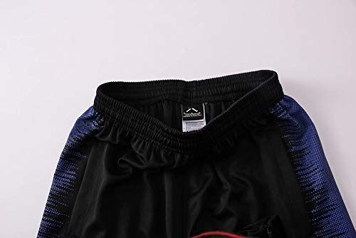 Traje de Entrenamiento de fútbol Traje de Club Camiseta de Manga Larga Uniforme de fútbol Competencia Traje Pantalones Hombres, M, 1