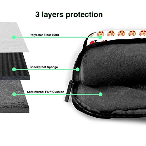 XCNGG Bolso de hombro Computer Bag Laptop Bag, Delicate Pizza Business Briefcase Protective Bag Cover for Ultrabook, MacBook, Asus, Samsung, Sony, Notebook 15.6 inch