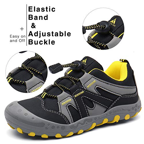 Zapatillas para Niños Zapatos Montaña Niño Calzado Trail para Chicos Respirable Zapatillas Trekking Infantil Negro 37 EU