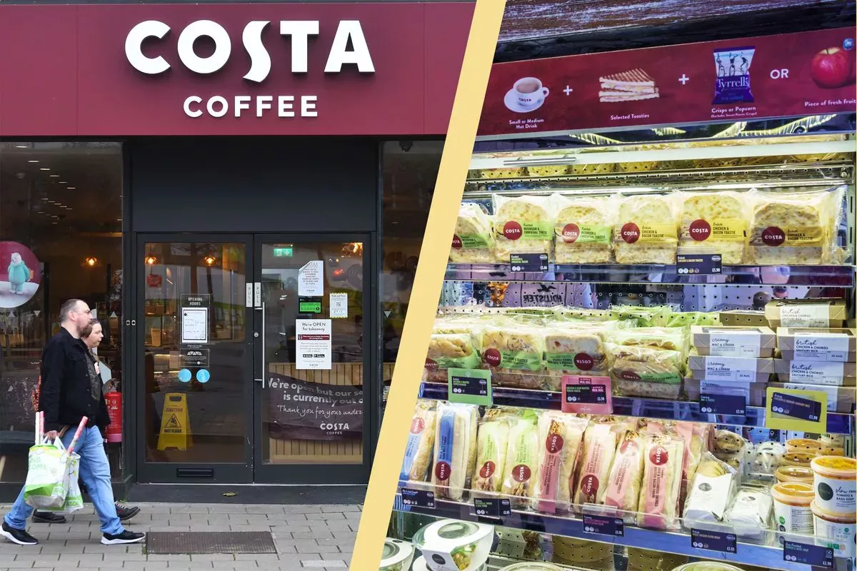 Costa Coffee retira urgentemente del mercado estos 4 sándwiches y wraps por considerarlos 