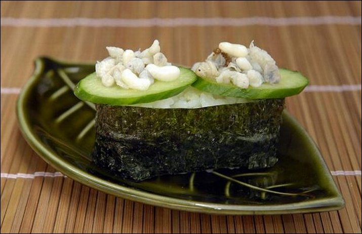 Sushi con insectos... ¿Una nueva moda?