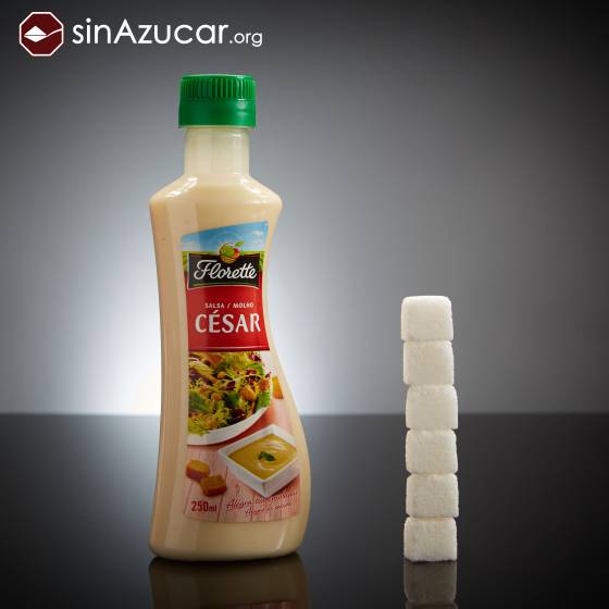 Campaña para mostrar la cantidad de azúcar en los productos