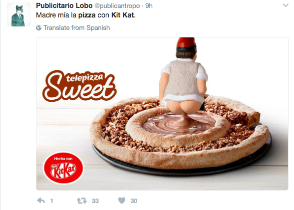 Reacciones a la pizza de Kit Kat