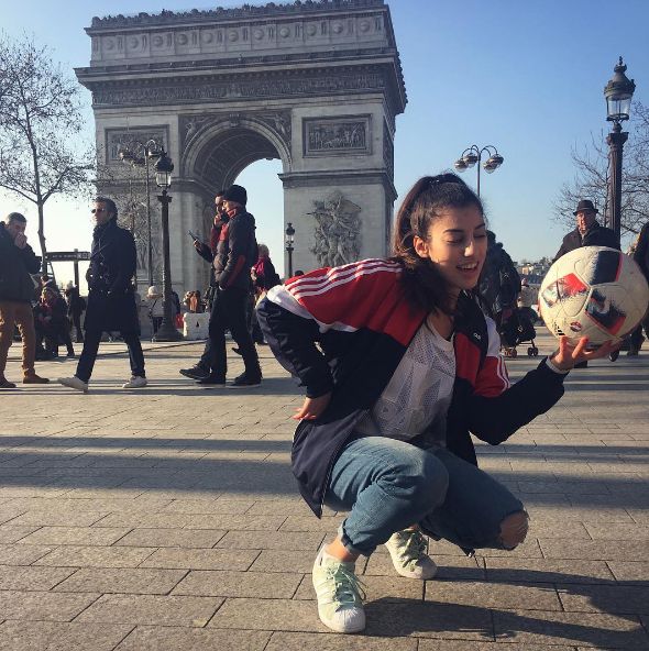 Lisa Zimouche, campeona de freestyle fútbol 