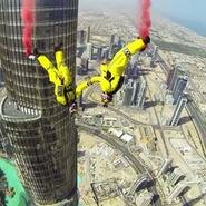 Vídeo del salto desde el edificio más alto del mundo