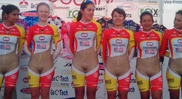 El inaceptable maillot de las ciclistas colombianas El inaceptable maillot de las ciclistas colombianas