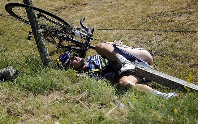 Este ciclista recibirá una indemnización tres años después de ser atropellado por la TV durante el Tour
