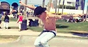 El EPIC FAIL de Justin Bieber montando en monopatín