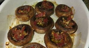 Recetas saludables: champiñones con jamón al horno