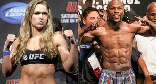 Ronda Rousey "golpea" a Floyd Mayweather