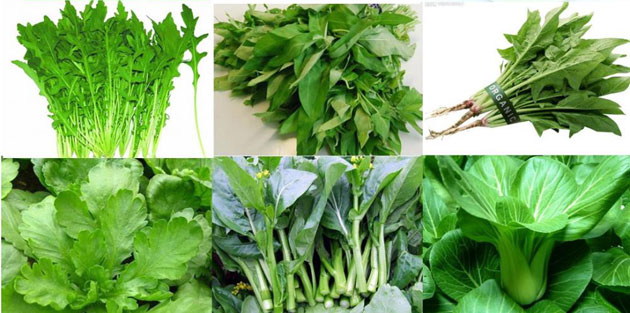 verduras de hojas verdes