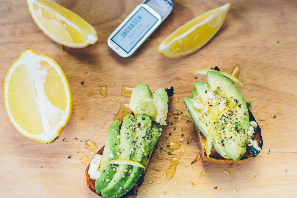 Tostada de aguacate