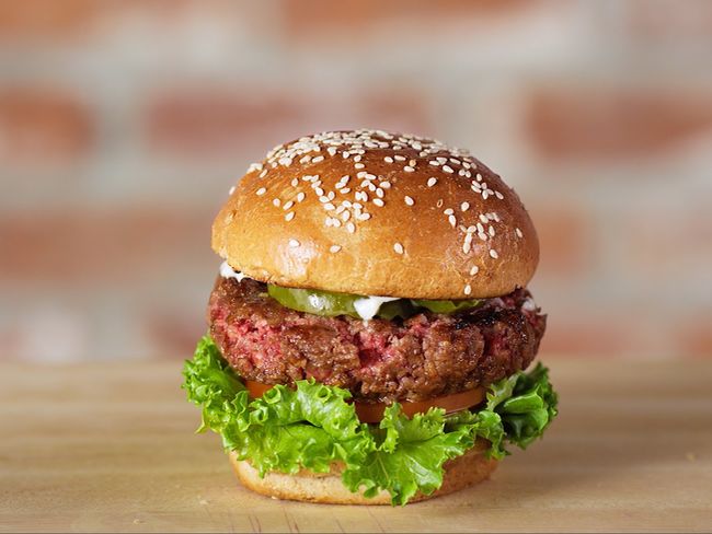 hamburguesa vegana carne