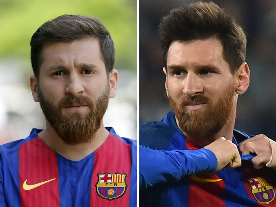 el doble de messi detenido