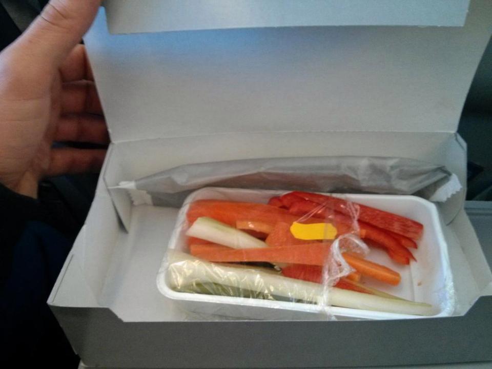 menu vegetariano avion