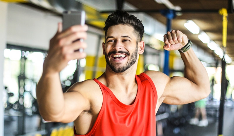 selfies en el gym 
