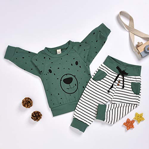 0-4 Años,SO-buts Recién Nacido Niños Pequeños Bebés Y Niños Sudadera Con Capucha De Oso De Dibujos Animados Tops Jerseys Pantalones Conjuntos De Chándal De Otoño (Verde,3-6 meses) 0-4 Años,SO-buts Recién Nacido Niños Pequeños Bebés Y Niños Sudadera Con Capucha De Oso De Dibujos Animados Tops Jerseys Pantalones Conjuntos De Chándal De Otoño (Verde,3-6 meses)