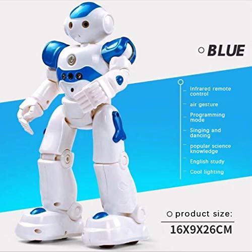003 Robot Juguete, Programable Juguete Educativos, Radiocontrol y Gesto Control Robot, Múltiples Funciones para Cantar Bailar y Aprender, Imita la Voz, Juguete Ideal para Niños 2021