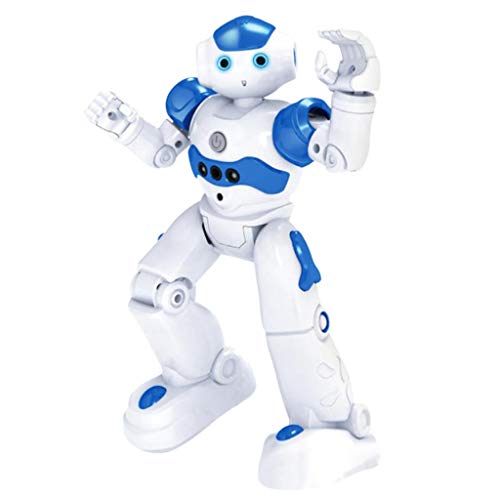 003 Robot Juguete, Programable Juguete Educativos, Radiocontrol y Gesto Control Robot, Múltiples Funciones para Cantar Bailar y Aprender, Imita la Voz, Juguete Ideal para Niños 2021