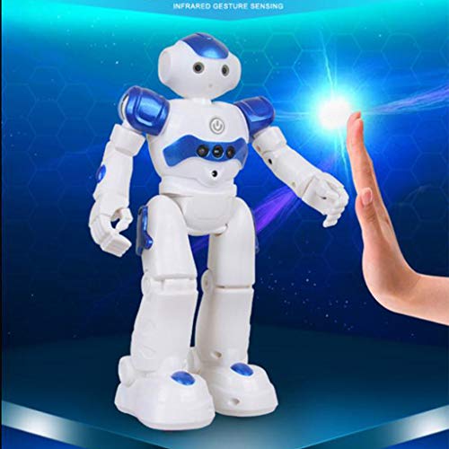 003 Robot Juguete, Programable Juguete Educativos, Radiocontrol y Gesto Control Robot, Múltiples Funciones para Cantar Bailar y Aprender, Imita la Voz, Juguete Ideal para Niños 2021