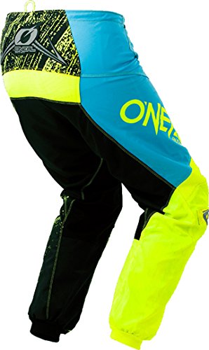 0108-936 - Oneal Element 2018 Burnout Motocross Pantalones 36 Negro Azul Hi-Viz