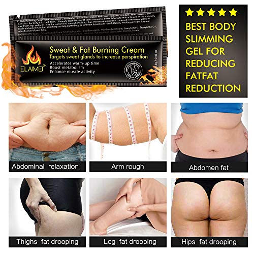 10 Paquete Crema Reductora Anticelulítica,Crema Reafirmante,Quemador de grasa termogénico para Piernas,Estómago,Panza, Cintura, Muslos, Nalgas,Adecuado para Mujeres y Hombres