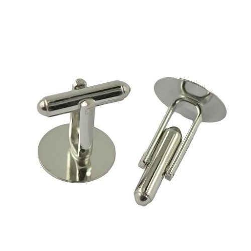 10 PC Ajuste La Pista En Blanco De Base Gemelos De Plata DIY De La Boda Formal De La Mancuerna 10 PC Ajuste La Pista En Blanco De Base Gemelos De Plata DIY De La Boda Formal De La Mancuerna