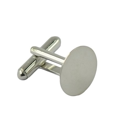 10 PC Ajuste La Pista En Blanco De Base Gemelos De Plata DIY De La Boda Formal De La Mancuerna 10 PC Ajuste La Pista En Blanco De Base Gemelos De Plata DIY De La Boda Formal De La Mancuerna