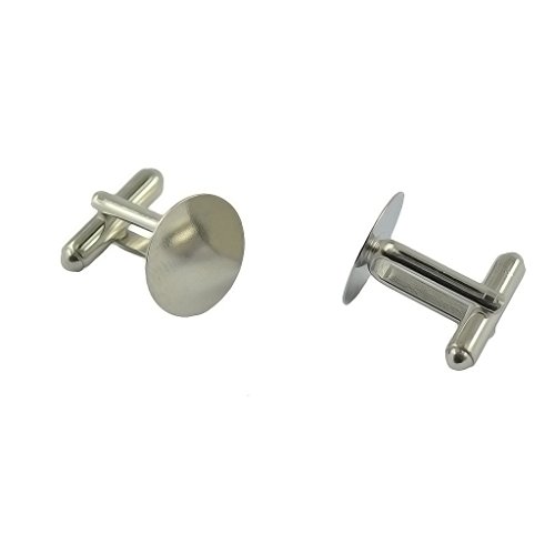 10 PC Ajuste La Pista En Blanco De Base Gemelos De Plata DIY De La Boda Formal De La Mancuerna 10 PC Ajuste La Pista En Blanco De Base Gemelos De Plata DIY De La Boda Formal De La Mancuerna