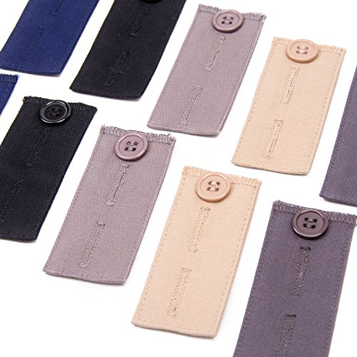 10 piezas extensores de cintura ajustable para traje pantalones y pantalones 10 piezas extensores de cintura ajustable para traje pantalones y pantalones
