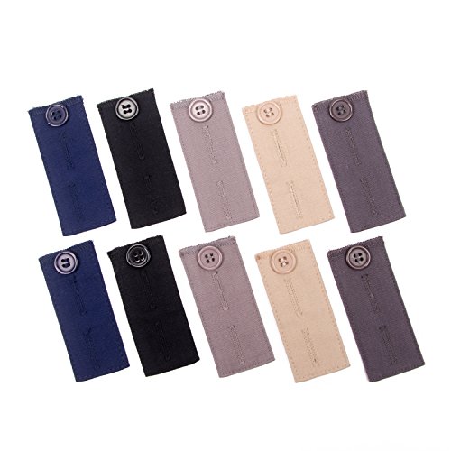 10 piezas extensores de cintura ajustable para traje pantalones y pantalones 10 piezas extensores de cintura ajustable para traje pantalones y pantalones