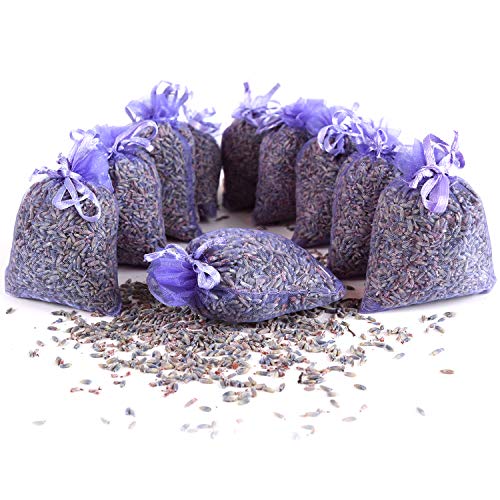 10 saquitos / seca de lavanda con auténtica lavanda francesa - Total 100g Flores de lavanda - de Quertee® 10 saquitos / seca de lavanda con auténtica lavanda francesa - Total 100g Flores de lavanda - de Quertee®