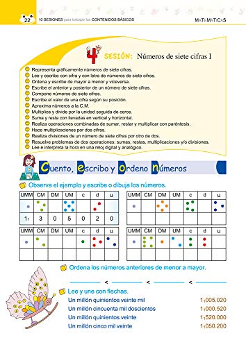 10 sesiones para trabajar los contenidos básicos 4 / Editorial GEU / 4º Primaria / Mejora lengua y matemáticas / Recomendado como apoyo