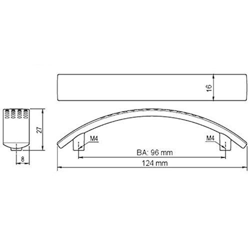 10 x SO-TECH® Tirador de Mueble"Dico" Acabado Acero Fino Distancia Agujeros 96 mm 10 x SO-TECH® Tirador de Mueble"Dico" Acabado Acero Fino Distancia Agujeros 96 mm
