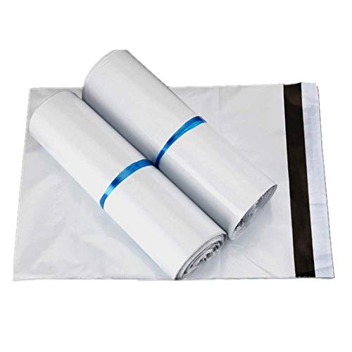 100 Bolsas plástico para envíos Bolsas para Envíos Sobres de Postales Plástico de Genérico Envío por correo Autoadhesivas Embalaje Sobres para Postales Blanco (35 * 45CM)