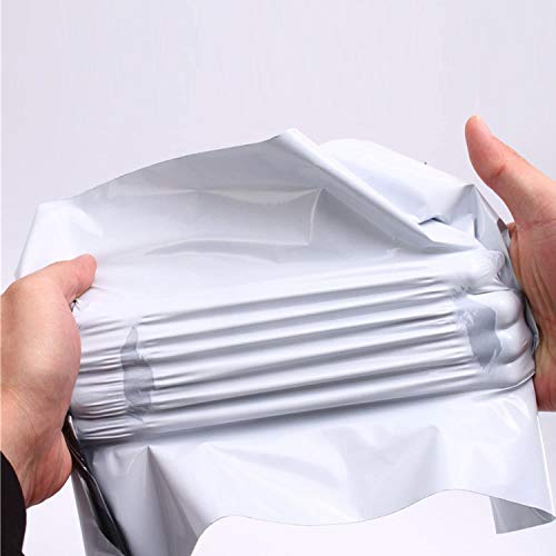 100 Bolsas plástico para envíos Bolsas para Envíos Sobres de Postales Plástico de Genérico Envío por correo Autoadhesivas Embalaje Sobres para Postales Blanco (35 * 45CM)