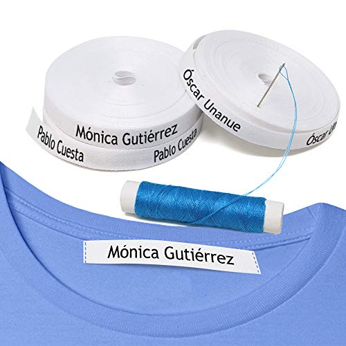 100 etiquetas para coser a la ropa. Etiquetas personalizadas de tela 100% ALGODÓN. Cintas de nombre para guarderías, escuelas, colegios y residencias. 100 etiquetas para coser a la ropa. Etiquetas personalizadas de tela 100% ALGODÓN. Cintas de nombre para guarderías, escuelas, colegios y residencias.