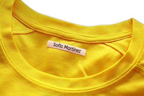 100 etiquetas personalizadas de colores para marcar la ropa - Etiquetas de tela Termoadhesiva - COLOR ROSA CLARO